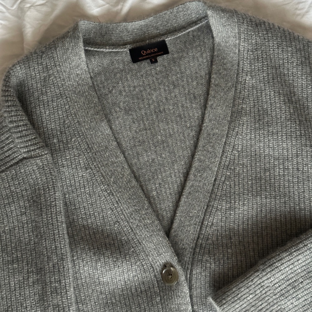 Quince Gray Women's Cardigan Sweater - Picture 2 of 6